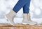 OrthoFeet Alps Waterproof Women's Boots - Beige - 7