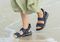 Orthofeet Calypso Hands-Free Supportive Sandal - Blue/black - Lifestyle View - 7
