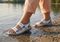 Orthofeet Calypso Hands-Free Supportive Sandal - White - Lifestyle View - 7