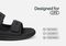 Orthofeet Calypso Hands-Free Supportive Sandal - Black - Feature Detail - 4