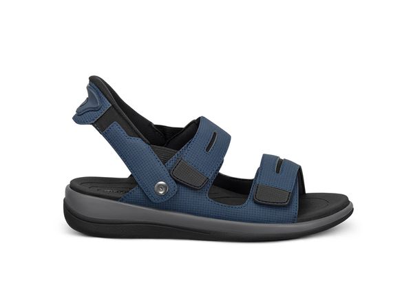 Orthofeet Calypso Hands-Free Supportive Sandal - Blue/black - Product View - 1