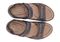 OrthoFeet Cambria Men's Sandals Heel Strap - Black - 4