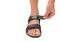 OrthoFeet Cambria Men's Sandals Heel Strap - Black - 3