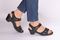 OrthoFeet Camille 2" Heel Sandal Women's Sandals Heels Heel Strap - Black - 2