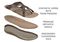 OrthoFeet Clio Women's Sandals Heel Strap - Brown - 4