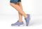 Orthofeet Coral Stretch Arch-Support Women's Sneakers - Lavender - Lifestyle View - 2