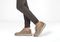 Orthofeet Coral Stretch Arch-Support Women's Sneakers - Beige Leopard - Lifestyle View - 2