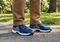 Orthofeet Edgewater Stretch Supportive Arch-Relief Men's Sneakers - Blue - Lifestyle View - 8