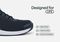 Orthofeet Edgewater Stretch Supportive Arch-Relief Men's Sneakers - Black - Feature Detail - 5