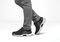 Orthofeet Edgewater Stretch Supportive Arch-Relief Men's Sneakers - Black - Lifestyle View - 2