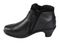 OrthoFeet Emma Women's Boots Heels - Black - 3