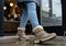 Orthofeet Florence Waterproof Cushioned Support Women's Boots - Taupe - Lifestyle View - 8