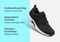 Orthofeet Francis No-Tie Stretch Cushioned Support Women's Sneakers - Black - Comfort Benefits - 3