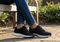 Orthofeet Francis No-Tie Stretch Cushioned Support Women's Sneakers - Black - Lifestyle View - 8