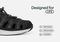 Orthofeet Laguna Heel Strap Stretch Women's Sandal - Black - Feature Detail - 5