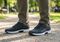 Orthofeet Lava Stretch Customizable Support Men's Sneaker - Dark Gray - Lifestyle View - 8
