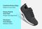 Orthofeet Lava Stretch Customizable Support Men's Sneaker - Dark Gray - Comfort Benefits - 3