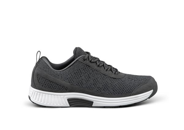 Orthofeet Lava Stretch Customizable Support Men's Sneaker - Dark Gray - Product View - 1