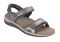 OrthoFeet Malibu Two Way Strap Women's Sandals Heel Strap - Pewter - 17