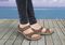 OrthoFeet Malibu Two Way Strap Women's Sandals Heel Strap - BROWN - 8