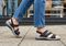 Orthofeet Naxos Supportive Adjustable Women's Sandals - Black - Lifestyle View - 8