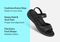 Orthofeet Paloma Supportive Comfort Heel-Strap Women's Sandals - Black Metallic - Comfort Benefits - 3