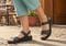 Orthofeet Paloma Supportive Comfort Heel-Strap Women's Sandals - Black Metallic - Product View - 2