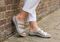Orthofeet Sahara Supportive Cushioned Women's Sandals - Silver Metallic - Lifestyle View - 8