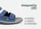 Orthofeet Sahara Supportive Cushioned Women's Sandals - Indigo Blue - Feature Detail - 5