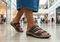 Orthofeet Sahara Supportive Cushioned Women's Sandals - Brown Snake - Lifestyle View - 8