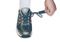 OrthoFeet Sprint Tie Men's Sneakers Tie-Less Heel Strap - Blue - 11