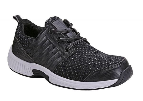 OrthoFeet Tacoma Stretch Knit Men's Sneakers Stretch - Black - 1