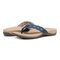 Vionic Starley Womens Thong Sandals - Dark Blue - pair left angle
