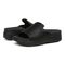 Vionic Monica Womens Slide Wedge - Black - pair left angle