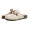 Vionic Georgie Womens Mule/Clog Casual - Cream - pair left angle