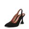 Vionic Adalena Women's Slingback Heeled Dress Shoe - Black Suede