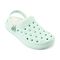 Joybees Varsity Lined Clog - Unisex - Comfy Clog with Arch Support -  Varsity Lined Clog  Adult Dried Mint/Natural Pp Angle View