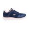 Friendly Shoes Women's Voyage - Navy Blue / Peach - Side View