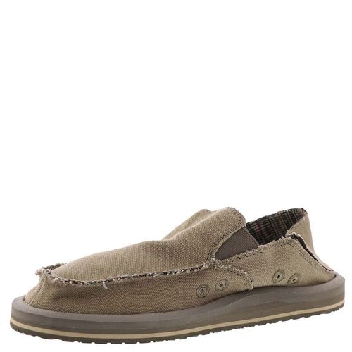 Sanuk Vagabond ST Soft Top Hemp - Wide Sidewalk Surfer - Men's - Earth