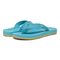 Vionic Unwind Women's Beach Sandals - Lake Blue - pair left angle