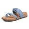 Vionic Landyn Womens Thong Sandals - Classic Blue - Left angle