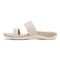 Vionic Jeanne Womens Slide Sandals - Cream - Left Side