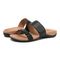 Vionic Jeanne Womens Slide Sandals - Black - pair left angle