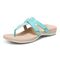 Vionic Karley Womens Slide Sandals - Aqua - Left angle