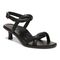 Vionic Angelica Womens Quarter/Ankle/T-Strap Sandals - Black - Angle main