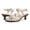 Vionic Angelica Womens Quarter/Ankle/T-Strap Sandals - Cream - pair left angle