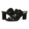 Vionic Brookell Womens Slide Sandals - Black Suede - pair left angle