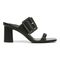 Vionic Brookell Women's Heeled Slide Sandals - Black Leather - Right side