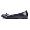 Vionic Amorie Women's Orthotic Supportive Ballet Flat - Free Shipping - Navy Patent - Left Side