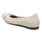 Vionic Amorie Womens Ballerina/Skimmer Flat - Cream - Back angle